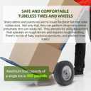 AR-PRO (2-Pack) 8-Inch Solid Wheel Replacement - 2.50-4" Flat Free Tire and Wheel with 5/8 extra 3/4 Bearings and 2.2" Offset Hub - Compatible with Hand Truck, Generator, Gorilla Carts