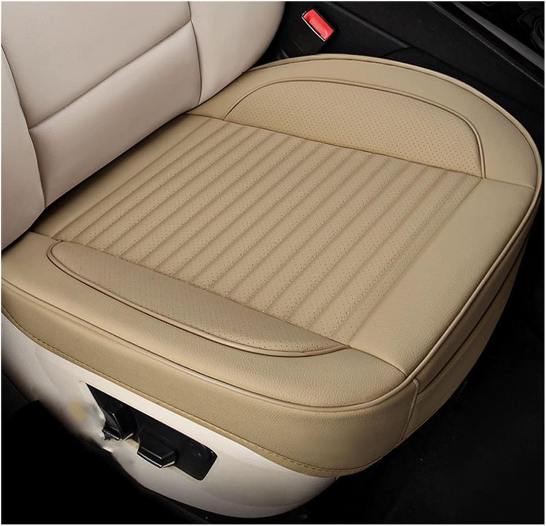 Leather Car Seat Cover For Skoda For Octavia A5 For Rapid Universal Accessories Car Seat Covers Set (Beige, Front)