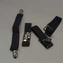 FeelAtHome 4 PCS Bed Sheet Clips Keep Bedsheets in Place - Corner Bands Suspenders for Fitted Sheets - Mattress Sheet Holder Straps - Fits Twin Queen King Garter Fasteners Clamps - Fitted Sheet Clip