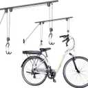 Bike Hoist- Heavy Duty for Space Saving - Road, Commuter & Mountain Bikes, Holds Kayaks & Ladders - No-Hassle Installation for Quick & Easy Access