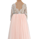 2Bunnies Girl Peony Lace Back A-Line Straight Tutu Tulle Party Flower Girl Dress 140