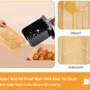 125 Air Fryer Liners for Ninja XL Accessories, Non-Stick Parchment Rectangular, Air fryer liners disposable for Microwave Oven Baking, Waterproof and Oil-Resistant (11 x 6 inch)