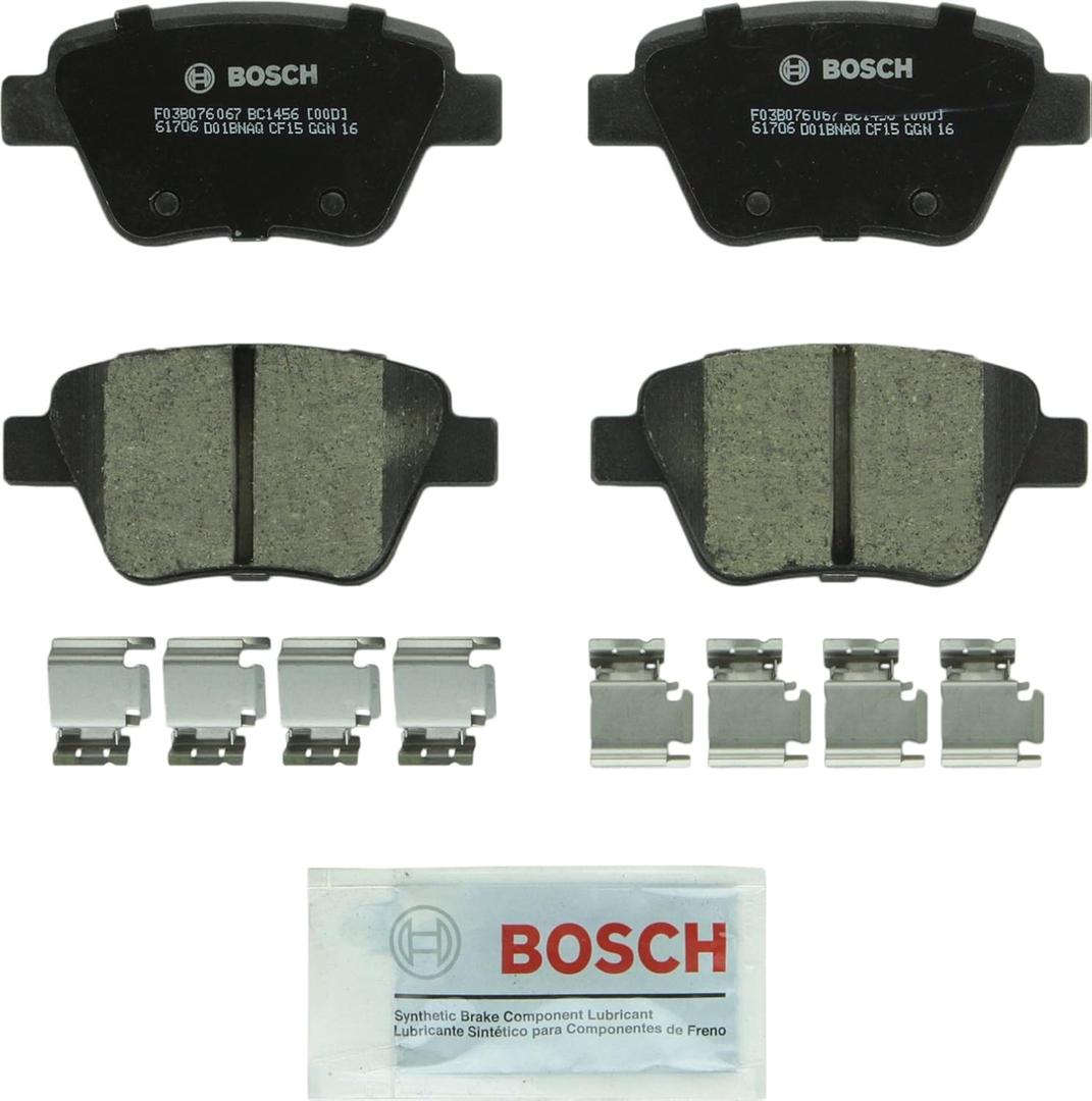 BOSCH BC1456 QuietCast Premium Ceramic Disc Brake Pad Set - Compatible with Select Audi A3, A3 Quattro, A4; Volkswagen Beetle, Eos, Golf, GTI, Jetta, Passat; REAR