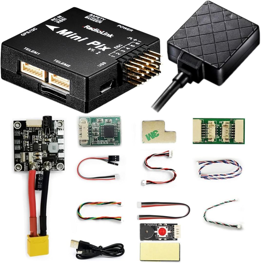 Radiolink Mini PIX Flight Controller V1.2 with Mini M8N TS100 GPS Compass Module High Positioning Accuracy for FPV Racing Helicopter Drone Fixed Wing Plane