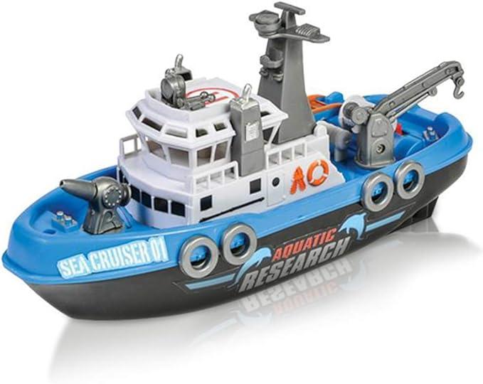 ArtCreativity Aquatic Research Vessel, Battery Operated Toy Boat for Kids, Floats in Water, Floating Bathtub and Pool Toy for Boys and Girls, Best Birthday Gift for Children, Missing piece