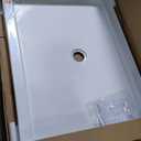 DreamLine SlimLine 34 in. D x 60 in. W x 2 3/4 in. H Center Drain Single Threshold Shower Base in White, DLT-1134600