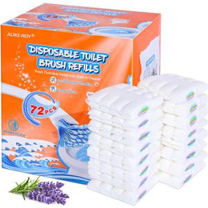 Toilet Cleaner Refill Pads 72ct Disposable Scrubber Refill Fresh Bowl Pads for Bathroom, Lavender Scent