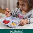 BABELIO Powerful Suction Plates for Baby and Toddler, 100% Food Grand Silicone, Divided, BPA Free, Microwave & Dishwasher Safe, Stay Put, 3 Pack