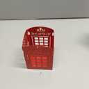 Mango Steam Metal Pen Holder, Makeup Brush Cup Organizer for Office, Bathroom, Vanity (Red, British Telephone Booth)