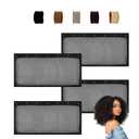 CRUIFU Lock Curly Hair Stretcher and Length Maintainer - Prevent Shrinkage with No-Heat Styling Net for An Elongated Look,Includes: 5 Elastic Hair Ties(13IN*4PCS)