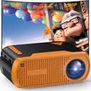 Mini Projector with WiFi and Bluetooth, Vamvo Native 1080P Portable Outdoor Movie Projector, 4K Support Video Projector for Phones/TV Stick/PS5/Laptop/HDMI/USB (Yellow)