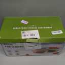 30oz Glass Meal Prep Containers with Lids, Airtight 3.75 Cup Food Storage Containers Set, Heat-Resistant BPA-Free Glass Containers for Soup Leftover, Microwave, Dishwasher, and Freezer Safe (4 Packs) (Multicolor+Clear)