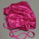 Women's Spaghetti Strap Satin Dress Sexy Backless Drawstring Ruched Split Hem Cocktail Evening Party (30-rose Red), S