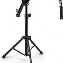 Drum Pad Stand, Adjustable Angle Silent Drum Pad Stand,Fit for 10-12 Inch Drum Practice Pad, Height Range 22-36 Inches for Drum Beginners, Black
