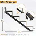 Steel Stair Step Riser 2 Pack, 4-Step Steel Stair Stringer, One Step Stair Stringer for Outdoor Steps and Outdoor Stairs