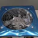 HG Power 6 Inch Exhaust Fan: Kitchen Exhaust Fans with Power Cord Attic vent Fan with Damper Wall Small Fume Extractor Ventilation Fan for Shop Chicken Coop Basement Smoking Room Garage Silver