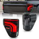 letsdate Taillights Assembly Fit For 14th Gen F150 Pickup Trucks 2021-2025 All Models(Re-use Stock Blind Spot Module) w/Dynamic Animation, Plug and Play Tint Smoke