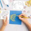 YHSLMH Reusable Fishing Stencils - Large Fisherman Templates for Painting on Wood, DIY Art Craft Fabric Canvas Furniture (10 Fish)
