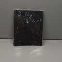 PU Leather 3 Ring Binder 1 Inch Round Ring Binder Holds 200 Sheets 8.5"x11" Letter Size Paper, Wedding Family History Notebook Cover Loose Leaf Organizer, Black