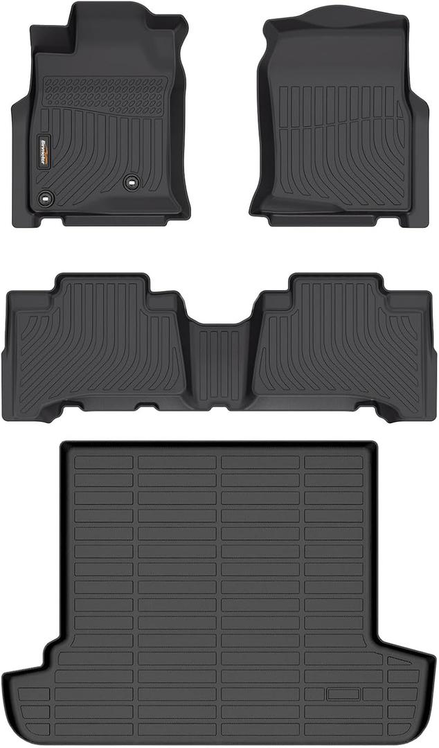 Binmotor-Floor Mats & Cargo Liner for Toyota 4Runner 2003-2009, TPE All Weather Car Mats for Toyota 4runner Accessories Liners Cargo Trunk Mat