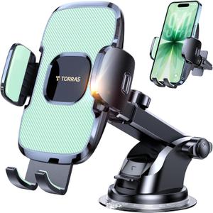 TORRAS 2026Strongest Suction & Ultra-Durable Phone Holders for Your Car,Patent & Safety Certs Car Phone Holder Mount Truck Stand for Dashboard Windshield Vent for iPhone 17 16 15 14 13, Sage