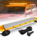 ASPL 31 inch Low Profile Rooftop Emergency Strobe Lights Bar Full Aluminum Flashing Safety Warning Traffic Advisor Lightbar Hazard Snow Plow Light for Trucks Tow Construction Vehicles (Amber)