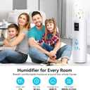 Humidifiers for Large Room Home Bedroom 2000 sq.ft. 17L/4.5Gal Large Humidifier with Extension Tube & 4 Speed Mist,Top Fill Wholehouse Humidifier with 360Nozzle for Plant Office Commercial Greenhouse