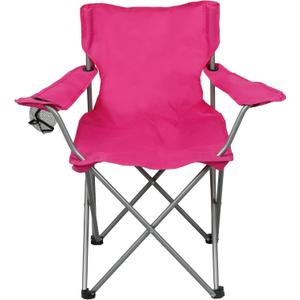 Outdoor Camping Chairs Quad Folding Portable with Cup Holder Camp Chair for Beach, Lawn, Outdoor Sports Portable Chair (Pink)