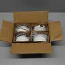 LE TAUCI Ramekins with Silicone Lids, 4 OZ Ceramic Soufflé Dishes, Ramekin Bowls for Crème Brûlée, Dessert, Dips, Oven & Microwave Safe, Set of 4, White