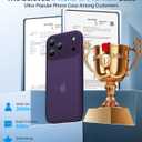 for iPhone 17 Pro Max Case, [Ribbed Non-Slip Sides] [Military-Grade Drop Protection] [Full Camera Protection] Anti-Yellow Soft-Touch Shockproof Slim Phone Case for iPhone 17 Pro Max, Purple