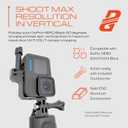 Dango Design Vertical Mount L-Bracket Elbow Adapter for GoPro Hero 9/10/11/12/13 Black | 90 Degree Rotation | CNC Aluminum