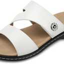 SHIBEVER Flat Sandals For Women Dressy: Comfortable Summer - Slip On Arch Support Flats Sandal, Size 40