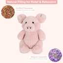SuzziPals Heatable & Coolable Pig Stuffed Animal, Microwavable Heating Pad for Soothing Warmth & Relaxation, Lavender Scented Plush Toys for Companion & Stress Relief, Pig Gift for Adults & Kids