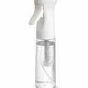 Hula Home Continuous Spray Bottle for Hair (10.1oz/300ml) Empty Ultra Fine Plastic Water Mist Sprayer For Hairstyling, Cleaning, Salons, Plants, Essential Oil Scents & More - white