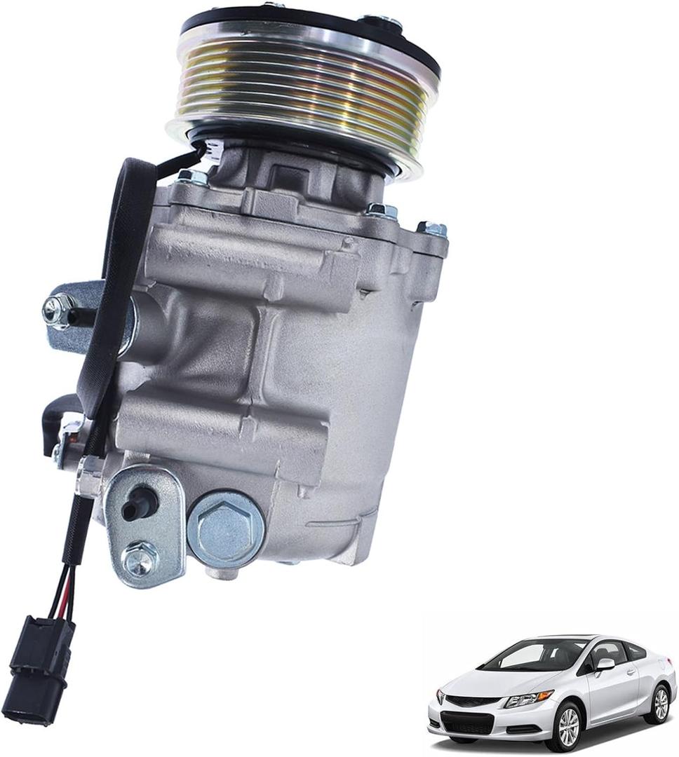 munirater AC Compressor w/Clutch Replacement for 2006-2011 Civic 1.8L 38810RNAA02 38810RNAA01 CO4918AC