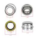 2 Set Fits 1" 2000 Lbs Axles Trailer Wheel Hub Bearings Kit,L44643 L44610 Bearings,12192TB Seal OD 1.980''Dust Cover and Cotter PinBearing Size ID 1.000", OD 1.980", Width 0.580".