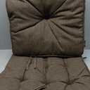 SUNROX Memory Foam Non Slip Rocking Chair Cushion, FadeShield Water Resistant Thicken Durable Tufted Pads, Set of Seat & Back Cushion with Ties for Indoor/Outdoor Rocker, 2 Piece, Heather Chestnut