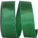Reliant Ribbon Satin Value Wired Edge Ribbon, 2-1/2 Inch X 50 Yards, Emerald Green