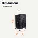 Amazon Basics 30" Hardside Large Checked Luggage, Hardshell Suitcase With Four Multi-directional Wheels, Expandable For Up to 15% More Space, Scratch-Resistant Shell, Black