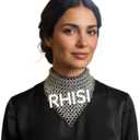 Anodized Aluminum Chainmail Neckband  Lightweight Butted Maille Jewelry Necklace for Women, Medieval-Inspired Costume and Casual Wear