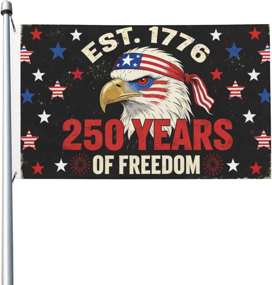 250th Anniversary Flag 3x5 Ft USA 1776-2026 Anniversary Eagle Flag