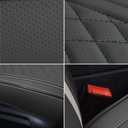 GXT Deluxe Faux Leather Full Coverage Car Seat Cover Anti-Slip Universal Fits for Sedans SUV Pick-up Truck with Headrests,Interior Accessories(Dark Grey)