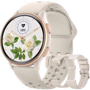 Smart Watches for Women, 42mm Smart Watch with 400+ Watch Face, 70+ Sport Modes, 24/7 Heart Rate, Sleep Monitor, Answer/Make Calls, Waterproof Activity Fitness Tracker for Android & iPhone (Gray)