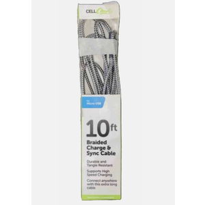 Cell Candy 10 Ft Braided Charge for Micro USB