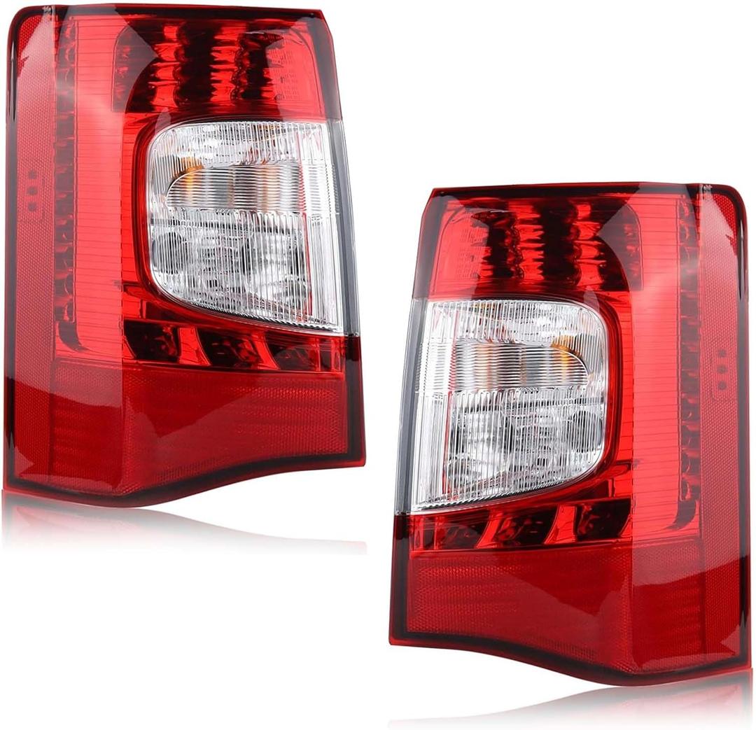 LED Halogen Tail Lights Compatible with 2011 2012 2013 2014 2015 2016 Town & Country Driver and Passenger Side Taillights Brake Signal Assembly, CH2801198 CH2800198
