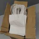 Bakepacker 100 Pcs White Mini Paper Gift Bags with Handles 6"x4.5"x2.5" Party Favor Bags Multiple Uses (Mini size)