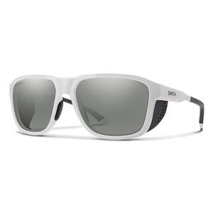 SMITH Embark Sunglasses – Performance Sports Sunglasses with Removable Side Shields for Skiing, Snowboarding & More – For Men & Women – White + Platinum ChromaPop Polarized Mirror Lens