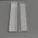 Linkidea Toothbrush Holder with Diatomite Drying Stone, Acrylic Bathroom Drawer Organizer with Draining Hole for Tooth Brush, Compatible with Colgate Extra Clean, Oral-B CrossAction (White)