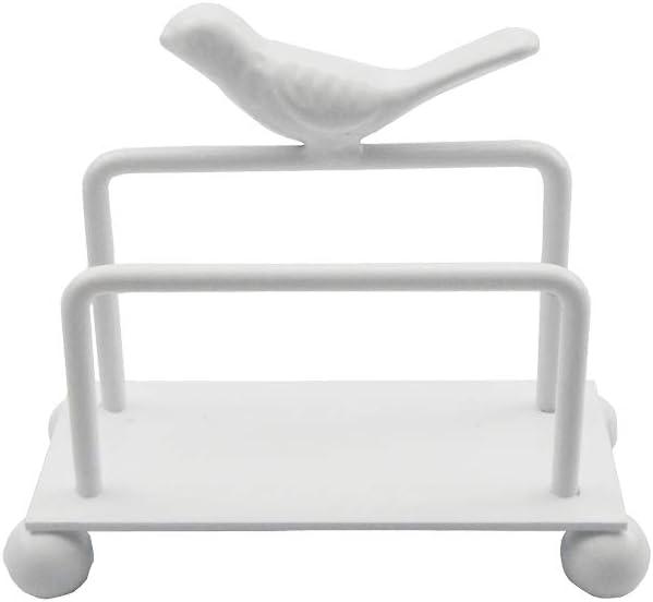 Metal Desktop Card Holder for Desk Decorative Business Card Display Stand for Countertop Bird Design White 1 Pack