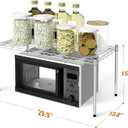 Simple Deluxe 1-Tier Shelving Units, 29.92" W x 13.78" D x 14.96" H Steel Wire Rack Storage Shelving Organizer, Chrome